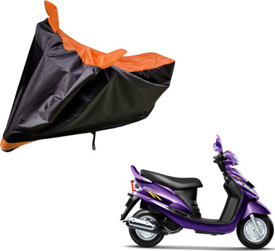 Auto Hub Two Wheeler Cover for Mahindra(Rodeo RZ, Black, Orange)