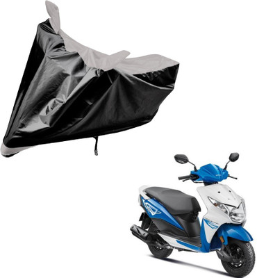 Auto Hub Two Wheeler Cover for Honda(Deo, Black, Silver)