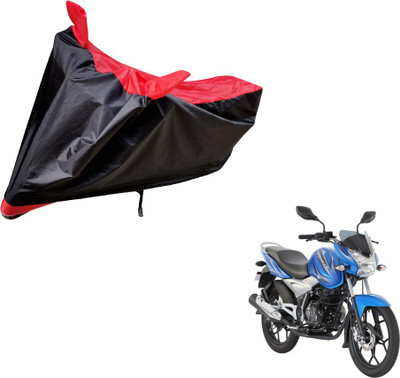 Amanzo Two Wheeler Cover for Bajaj(Discover 125 DTS-i, Black, Red)