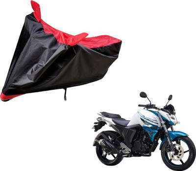 Auto Hub Two Wheeler Cover for Yamaha(FZ-S, Black, Red)
