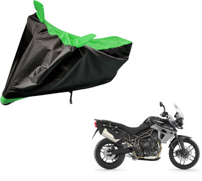Amanzo Two Wheeler Cover for Triumph(Tiger 800 XR, Black, Green)