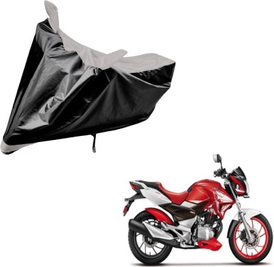 Auto Hub Two Wheeler Cover for Hero(Xtreme, Black, Silver)