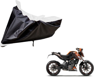 Auto Hub Two Wheeler Cover for KTM(Duke 200, Black, White)