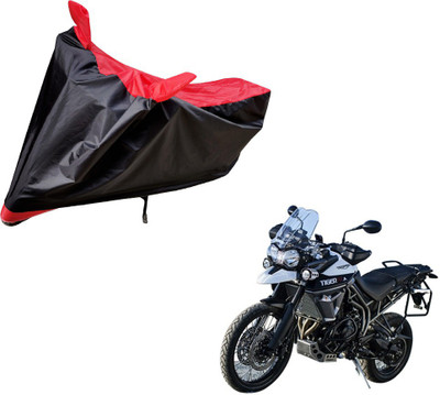 Amanzo Two Wheeler Cover for Triumph(Tiger 800 XCA, Black, Red)