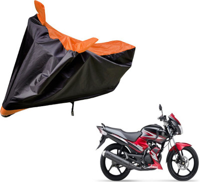 Auto Hub Two Wheeler Cover for Yamaha(SS 125, Black, Orange)