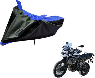 Amanzo Two Wheeler Cover for Triumph(Tiger 800 XCA, Black, Blue)