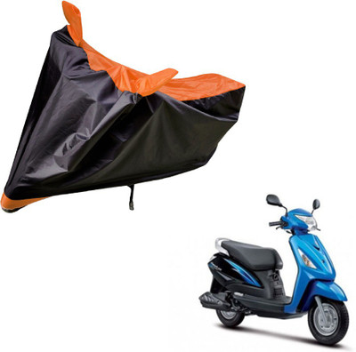Auto Hub Two Wheeler Cover for Suzuki(Zeus, Black, Orange)