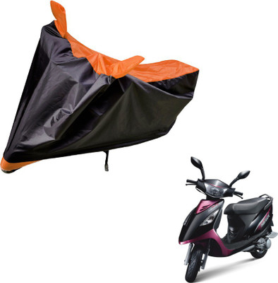 Auto Hub Two Wheeler Cover for TVS(Streek, Black, Orange)