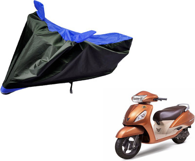 Auto Hub Two Wheeler Cover for TVS(Jupiter, Black, Blue)