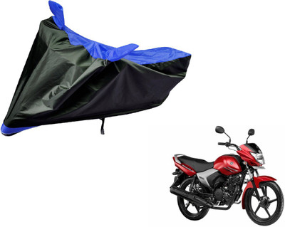 Auto Hub Two Wheeler Cover for Yamaha(Saluto, Black, Blue)
