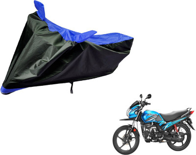 Auto Hub Two Wheeler Cover for Hero(Passion Pro TR, Black, Blue)