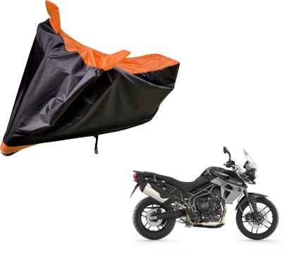 Amanzo Two Wheeler Cover for Triumph(Tiger 800 XR, Black, Orange)