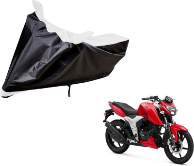 Auto Hub Two Wheeler Cover for TVS(Apache RTR 160, Black, White)