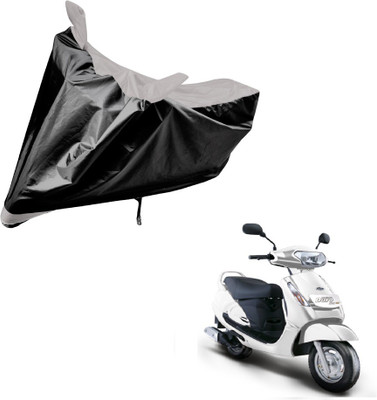 Auto Hub Two Wheeler Cover for Mahindra(Duro DZ, Black, Silver)