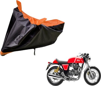 Amanzo Two Wheeler Cover for Royal Enfield(Continental GT, Black, Orange)