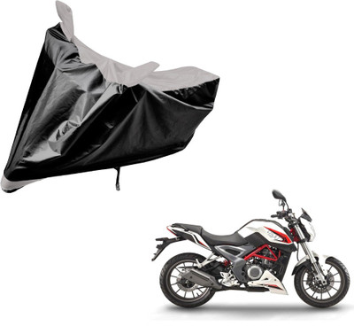 Amanzo Two Wheeler Cover for DSK Benelli(TNT 25, Black, Silver)