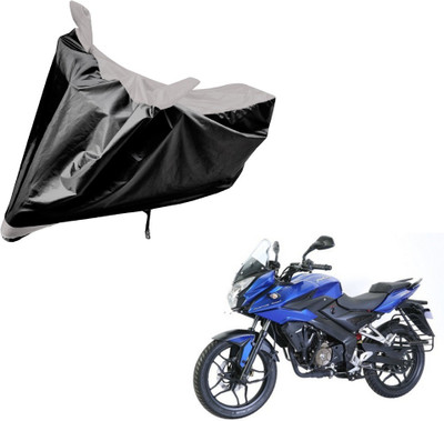 Auto Hub Two Wheeler Cover for Bajaj(Pulsar AS 150, Black, Silver)