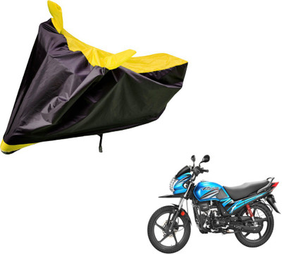 Amanzo Two Wheeler Cover for Hero(Passion Pro TR, Black, Yellow)