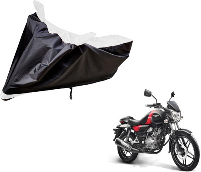Auto Hub Two Wheeler Cover for Bajaj(V 150, Black, White)