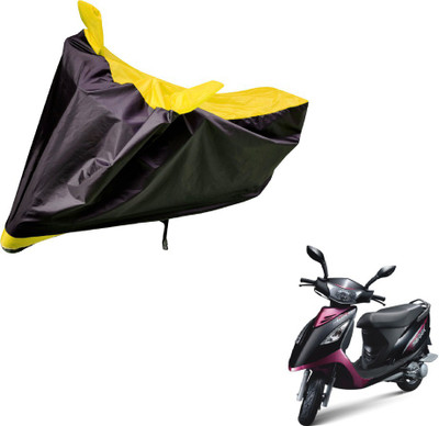 Auto Hub Two Wheeler Cover for TVS(Scooty Streak, Black, Yellow)