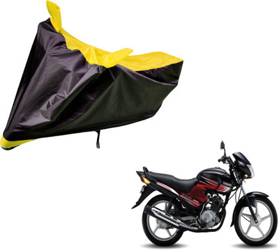 Auto Hub Two Wheeler Cover for Yamaha(YBR 125, Black, Yellow)