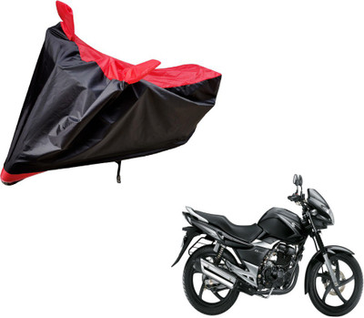 Auto Hub Two Wheeler Cover for Suzuki(GS, Black, Red)