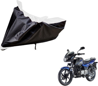 Amanzo Two Wheeler Cover for Bajaj(Pulsar 150 DTS-i, Black, White)