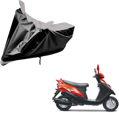Auto Hub Two Wheeler Cover for Mahindra(Flyte, Black, Silver)