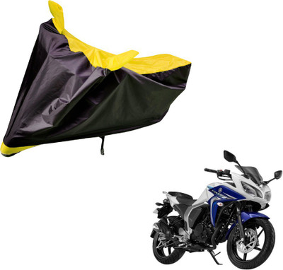 Amanzo Two Wheeler Cover for Yamaha(Fazer, Black, Yellow)