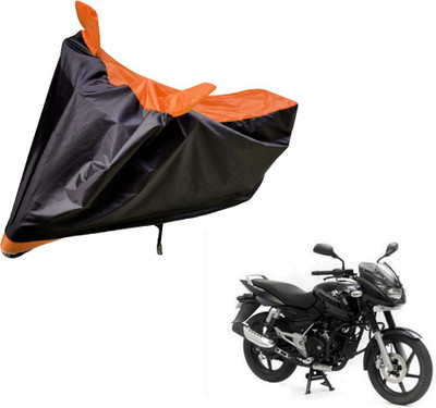 Amanzo Two Wheeler Cover for Bajaj(Pulsar 150, Black, Orange)