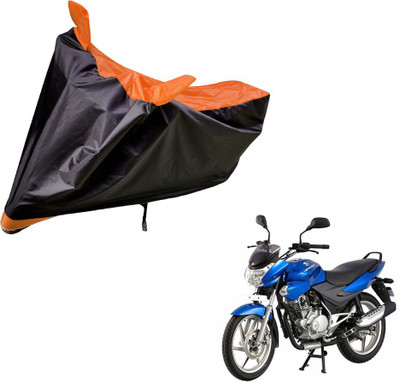 Amanzo Two Wheeler Cover for Bajaj(Discover 150 s, Black, Orange)