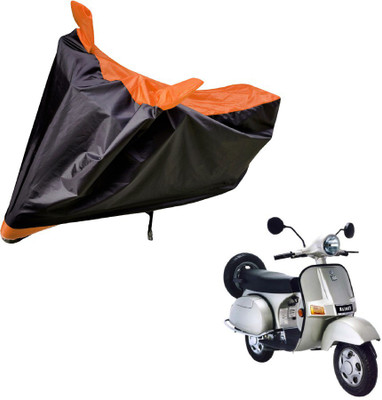 Auto Hub Two Wheeler Cover for Bajaj(Black, Orange)
