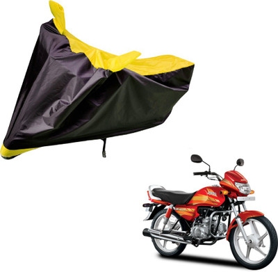 Auto Hub Two Wheeler Cover for Hero(CD deluxe, Black, Yellow)