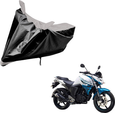 Auto Hub Two Wheeler Cover for Yamaha(FZ-S, Black, Silver)