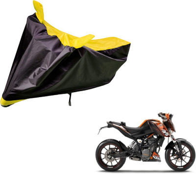 Auto Hub Two Wheeler Cover for KTM(Duke 200, Black, Yellow)