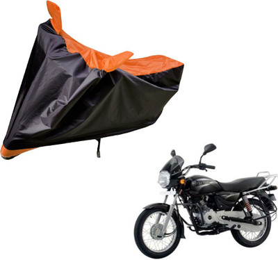 Auto Hub Two Wheeler Cover for Bajaj(Boxer, Black, Orange)