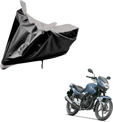 Auto Hub Two Wheeler Cover for Suzuki(GS 150R, Black, Silver)