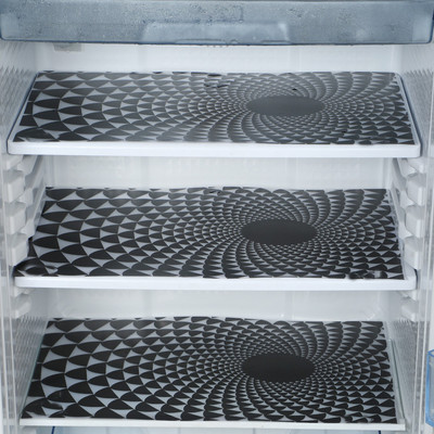 Bossify Fridge Mat(Width: 43.8 cm, Printed Black & White)