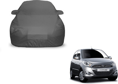 Amanzo Car Cover For Hyundai i10 (With Mirror Pockets)(Grey)
