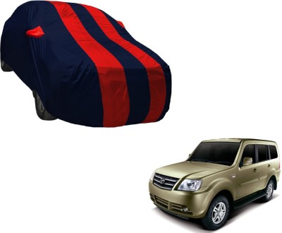 Auto Hub Car Cover For Tata Sumo Grande (With Mirror Pockets)(Black, Red)