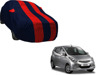 Amanzo Car Cover For Hyundai Eon (With Mirror Pockets)(Black, Red)