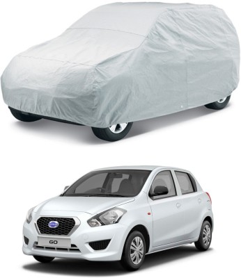 AutoRetail Car Cover For Datsun Go (Without Mirror Pockets)(Silver)