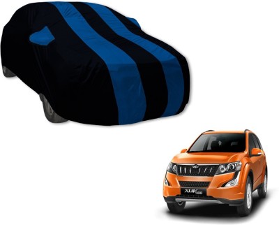 Auto Hub Car Cover For Mahindra XUV 500 (With Mirror Pockets)(Black, Blue)