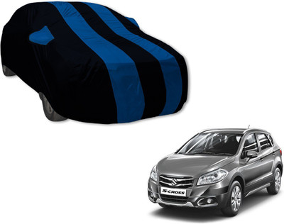 Amanzo Car Cover For Maruti Suzuki S-Cross (With Mirror Pockets)(Black, Blue)