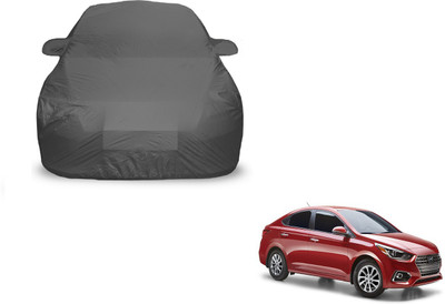 Amanzo Car Cover For Hyundai Verna (With Mirror Pockets)(Grey)