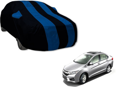 Auto Hub Car Cover For Honda City i-Dtec (With Mirror Pockets)(Black, Blue)