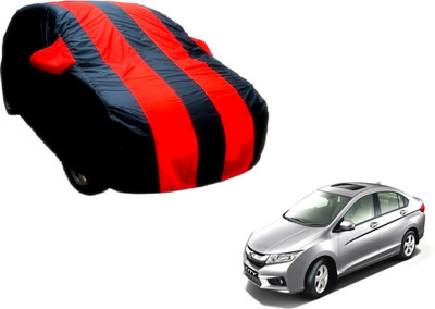 Flipkart SmartBuy Car Cover For Honda City i-Dtec (With Mirror Pockets)(Black, Red)