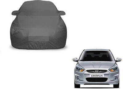 Amanzo Car Cover For Hyundai Verna (With Mirror Pockets)(Grey)