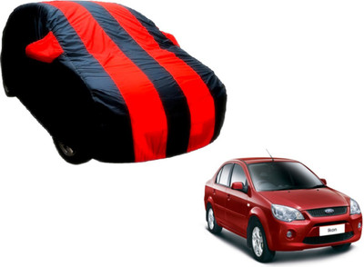 Flipkart SmartBuy Car Cover For Ford Ikon (With Mirror Pockets)(Black, Red)