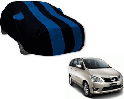 Auto Hub Car Cover For Toyota Innova (With Mirror Pockets)(Black, Blue)